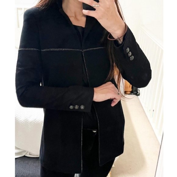HOST PICK!!! CHANEL BLAZER/jACKET shimmering black - Picture 1 of 12